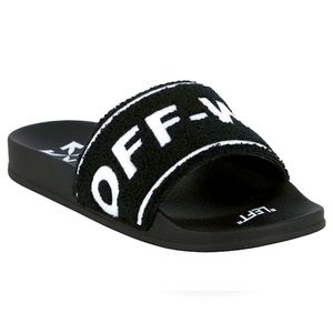 Off White Slides Size 38. Terry Cloth